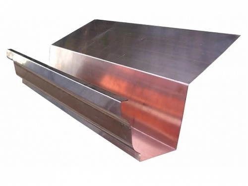 Copper Gutter with a wing